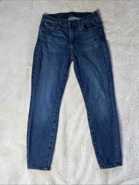7 For All Mankind Ankle Gwenevere Jeans Womens 25x27 Dark Wash High Rise